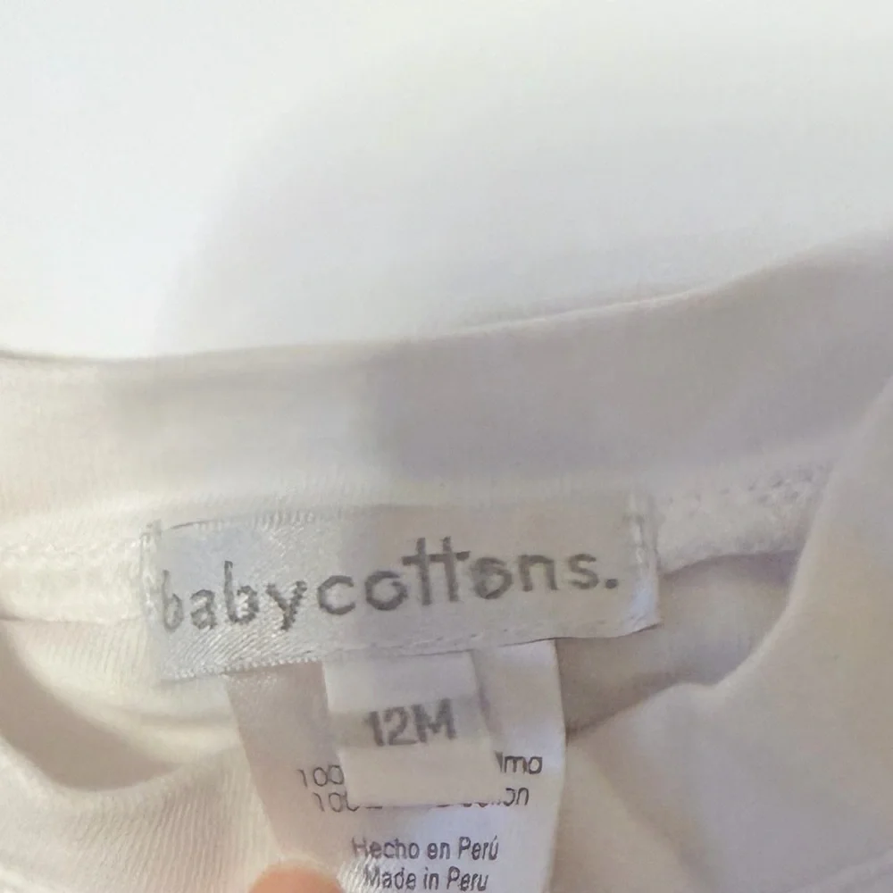 Babycottons Baby Boys 12 Months Plaid Overalls & White Top Outfit Set